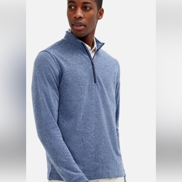 RHONE COMMUTER 1/4 ZIP SWEATER KNIT FABRIC kk.
